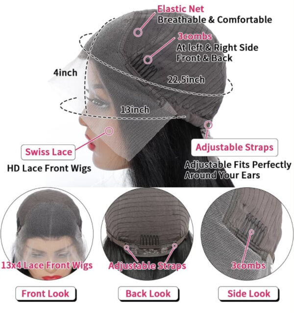 30 Inch Deep Wave Human Hair Pre-Plucked Lace Front Wig w/ Baby Hair - Image 5